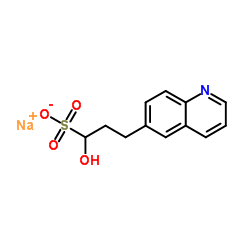 Sodium 1-hydroxy-3-(6-quinolinyl)-1-propanesulfonate structure