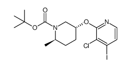 tert-butyl (2R,5R)-5-((3-chloro-4-iodopyridin-2-yl)oxy)-2-methylpiperidine-1-carboxylate Structure