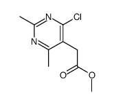 (4-chloro-2,6-dimethyl-pyrimidin-5-yl)-acetic acid methyl ester Structure