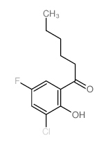 1-Hexanone,1-(3-chloro-5-fluoro-2-hydroxyphenyl)-结构式
