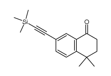 7-(trimethylsilyl)ethynyl-3,4-dihydro-4,4-dimethylnaphthalen-1-(2H)-one Structure