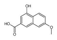 4-羟基-7-甲氧基-2-萘羧酸结构式