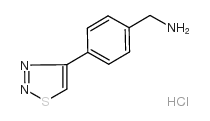 4-(1,2,3-噻二唑-4-基)苄胺盐酸盐结构式