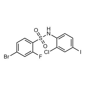 4-Bromo-N-(2-chloro-4-iodophenyl)-2-fluorobenzenesulfonamide Structure