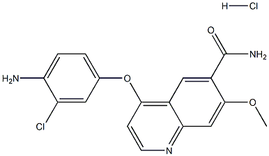 4-(4-amino-3-chlorophenoxy)-7-methoxyquinoline-6-carboxamide Hydrochloride Structure