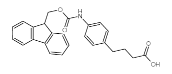 4-(4-((((9H-芴-9-基)甲氧基)羰基)氨基)苯基)丁酸结构式