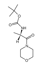 ((1 S)-Methyl-2-morpholin-4-yl-2-oxo-ethyl)-carbamic acid tert-butyl ester Structure