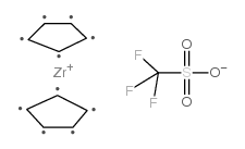 bis(cyclopentadienyl)zirconium(iv) hydride trifluoromethanesulphonate Structure