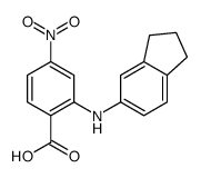 2-(2,3-dihydro-1H-inden-5-ylamino)-4-nitrobenzoic acid Structure