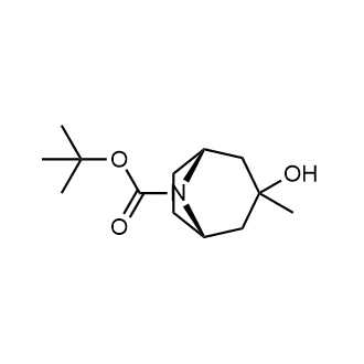 外-3-羟基-3-甲基-8-氮杂双环[3.2.1]辛烷-8-羧酸叔丁酯结构式