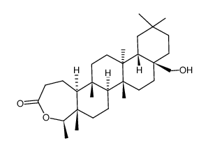 28-Hydroxy-4-oxa-A-homo-D:A-friedooleanan-3-one structure