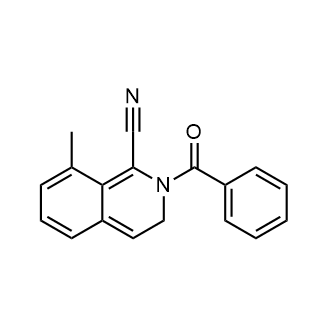 2-苯甲酰基-8-甲基-2,3-二氢异喹啉-1-腈结构式