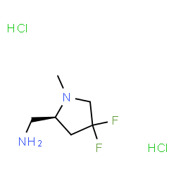 [(2S)-4,4-二氟-1-甲基吡咯烷-2-基]甲胺盐酸盐结构式