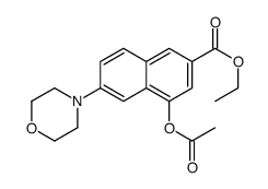 4-(乙酰基氧基)-6-(4-吗啉)-2-萘羧酸乙酯结构式
