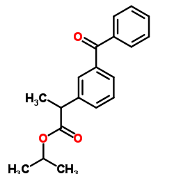 Isopropyl 2-(3-benzoylphenyl)propanoate结构式