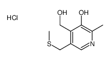 4-(hydroxymethyl)-2-methyl-5-(methylsulfanylmethyl)pyridin-3-ol,hydrochloride Structure