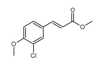 methyl 3-(3-chloro-4-methoxyphenyl)acrylate结构式