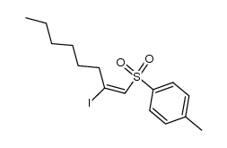 (E)-1-((2-iodooct-1-en-1-yl)sulfonyl)-4-methylbenzene Structure