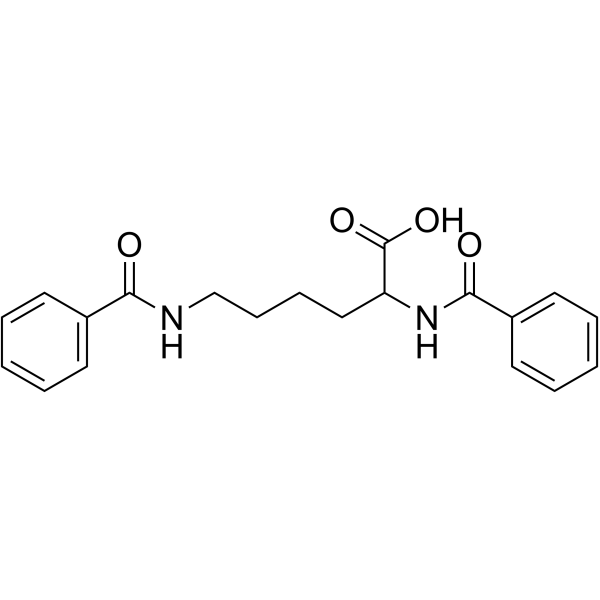 α,ε-二苯甲酰-DL-赖氨酸结构式