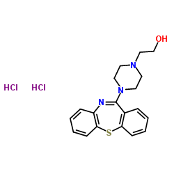 2-[4-(Dibenzo[b,f][1,4]thiazepin-11-yl)-1-piperazinyl]ethanol dihydrochloride结构式