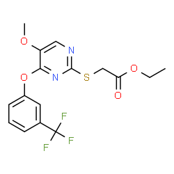 ETHYL 2-((5-METHOXY-4-[3-(TRIFLUOROMETHYL)PHENOXY]-2-PYRIMIDINYL)SULFANYL)ACETATE结构式