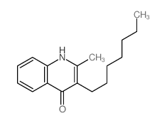 3-heptyl-2-methyl-1H-quinolin-4-one结构式