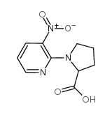 1-(3-硝基-2-吡啶)-2-吡咯烷羧酸结构式