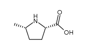 (2S,5S)-5-methylpyrrolidine-2-carboxylic acid结构式