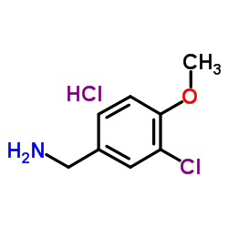 3-氯-4-甲氧基苄胺 盐酸盐结构式