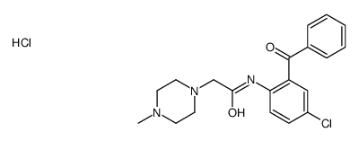N-(2-benzoyl-4-chlorophenyl)-2-(4-methylpiperazin-1-yl)acetamide,hydrochloride结构式