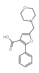 5-吗啉-4-甲基-2-苯基呋喃-3-羧酸结构式