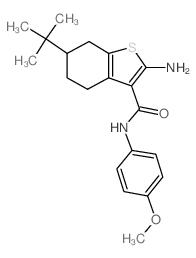 2-Amino-6-tert-butyl-N-(4-methoxyphenyl)-4,5,6,7-tetrahydrobenzo[b]thiophene-3-carboxamide Structure