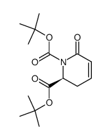 tert-butyl (2S)-N-tert-butoxycarbonyl-3,6-dihydro-6-oxopyridine-2-carboxylate Structure