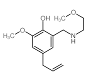 2-methoxy-6-[(2-methoxyethylamino)methyl]-4-prop-2-enyl-phenol结构式