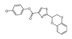 (4-chlorophenyl) 2-(2,3-dihydro-1,4-benzodioxin-3-yl)-1,3-thiazole-4-carboxylate Structure