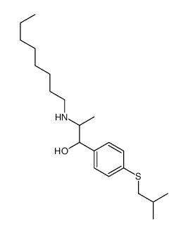 1-[4-(2-methylpropylsulfanyl)phenyl]-2-(octylamino)propan-1-ol Structure