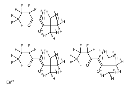 europium,5,8,8,8-tetradeuterio-1,1,1,2,2,3,3-heptafluoro-6-hydroxy-7,7-bis(trideuteriomethyl)oct-5-en-4-one,(Z)-5,8,8,8-tetradeuterio-1,1,1,2,2,3,3-heptafluoro-6-hydroxy-7,7-bis(trideuteriomethyl)oct-5-en-4-one Structure