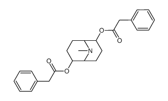 Phenyl-acetic acid 9-methyl-6-phenylacetoxy-9-aza-bicyclo[3.3.1]non-2-yl ester结构式