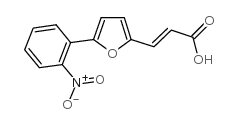 3-(5-(2-硝基苯基)-2-呋喃)丙烯酸结构式
