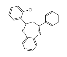 2-(2-chlorophenyl)-4-phenyl-2,3-dihydro-1,5-benzothiazepine结构式