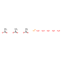 Neodymium acetate hydrate (1:3:5) structure