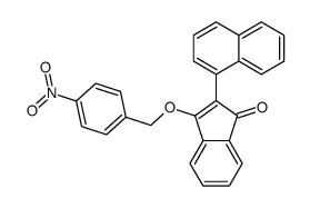 2-naphthalen-1-yl-3-[(4-nitrophenyl)methoxy]inden-1-one Structure