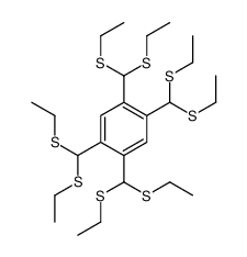 1,2,4,5-tetrakis[bis(ethylsulfanyl)methyl]benzene Structure