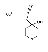 copper(1+),1-methyl-4-prop-2-ynylpiperidin-4-ol Structure