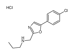 N-[[5-(4-chlorophenyl)-1,3-oxazol-2-yl]methyl]propan-1-amine hydrochlo ride Structure