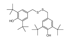 2,6-ditert-butyl-4-[[(3,5-ditert-butyl-4-hydroxyphenyl)methyldisulfanyl]methyl]phenol结构式
