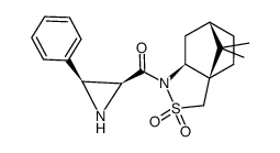 cis-2S,2'S,3'S-N-[(3-(phenyl)-2-aziridinyl)carbonyl]bornane-10,2-sultam结构式