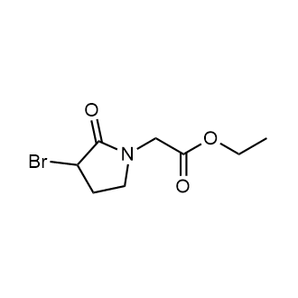 2-(3-溴-2-氧代吡咯烷-1-基)乙酸乙酯结构式