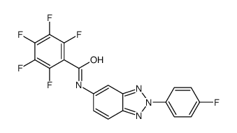 2,3,4,5,6-pentafluoro-N-[2-(4-fluorophenyl)benzotriazol-5-yl]benzamide结构式