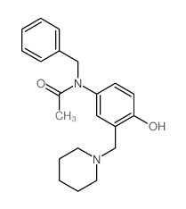 N-benzyl-N-[4-hydroxy-3-(1-piperidylmethyl)phenyl]acetamide结构式